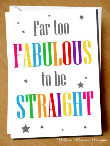 Funny Cheeky Rude Birthday Card Gay Lesbian Partner Lgbt Too Fabulous
