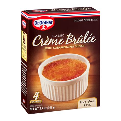 Luscious creme brulee desserts are infused with the telltale little black specks of real vanilla bean. Dr. Oetker Classic Creme Brulee Mix Reviews 2020