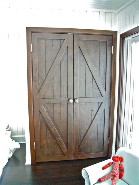 Hand Made Custom Reclaimed Wood Bi Fold Closet Doors For A Luxury Home