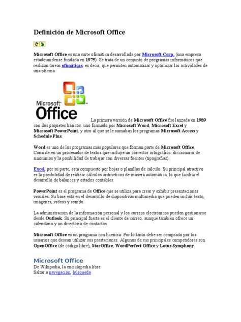 Definición De Microsoft Office Microsoft Office 2010 Microsoft Office