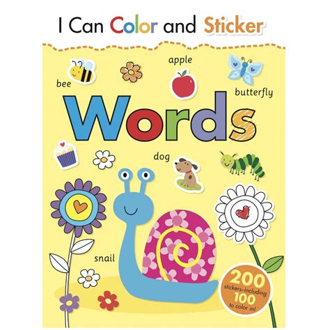 I Can Color And Sticker Words With 200 Stickers Samko And Miko Toy
