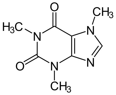 C8H10N4O2 | Caffeine molecule, Chemical structure, Caffeine chemical