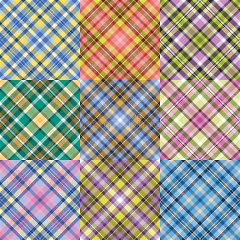 Color Plaid Patterns Set Stock Vector Illustration Of Clothing 28470581