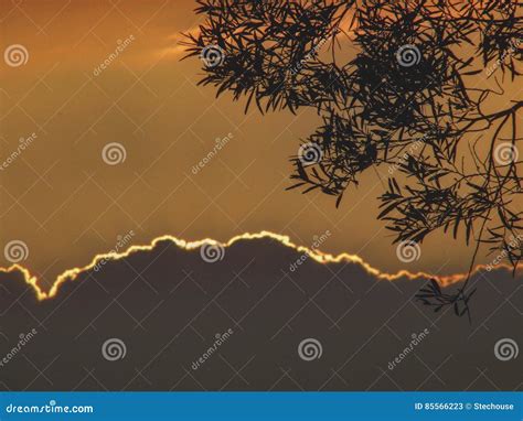 A Sparkling Sunset On The Island Of Taiwan Stock Image Image Of