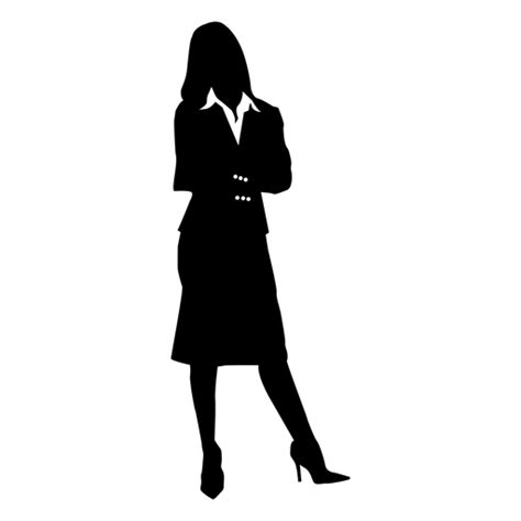 Business Woman Serious Pose Silhouette Business Women Silhouette