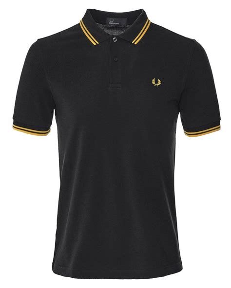 Fred Perry Twin Tipped Polo Shirt M3600 506 In Black For Men Lyst