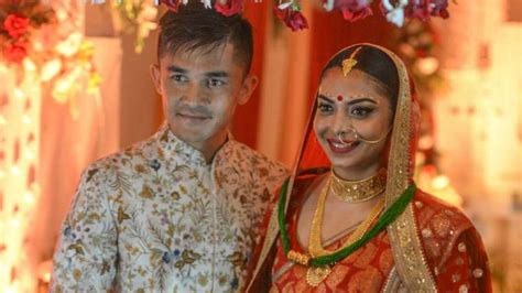 see pics sunil chhetri weds long time girlfriend sonam bhattacharya