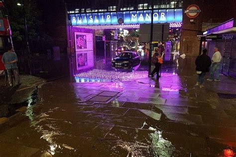Ruislip Flooding Cars Submerged And Tube Station Shut As Flash Floods