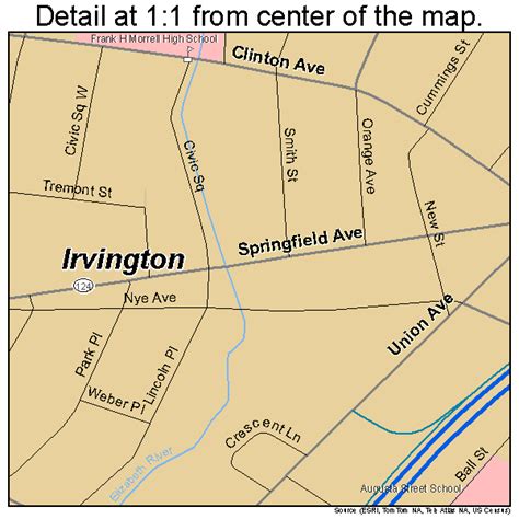 Irvington New Jersey Street Map 3434440