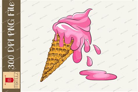 Melting Ice Cream Graphic Sublimation Graphic By Mirteez Creative Fabrica
