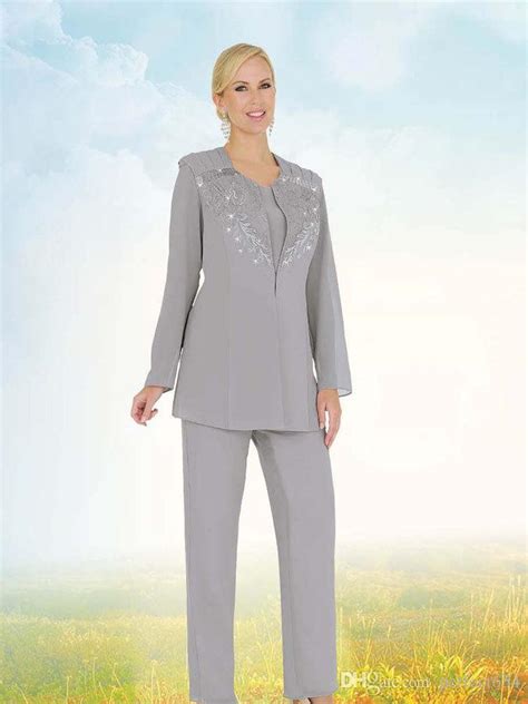 Champagne Three Pieces Mother Of The Bride Pant Suits With Jackets Plus