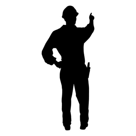 Silhouette Construction Worker Architectural Engineering Laborer