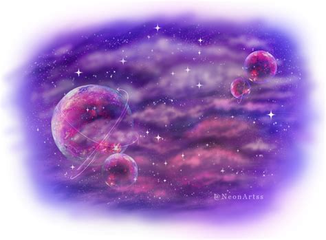 Purple Galaxy By Neonartss On Deviantart