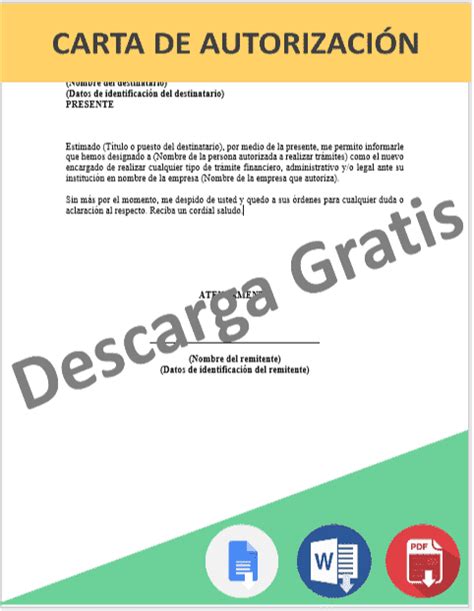 Modelo Carta Autorizacion Consignacion Cuenta Bancaria Richard Torres