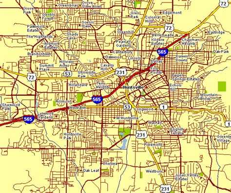 City Map Of Huntsville
