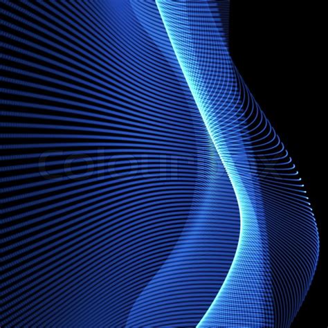 Wavy Bright Blue Neon Background In Stock Image Colourbox