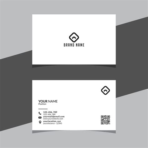 Simple Business Card Design Template 12681856 Vector Art At Vecteezy