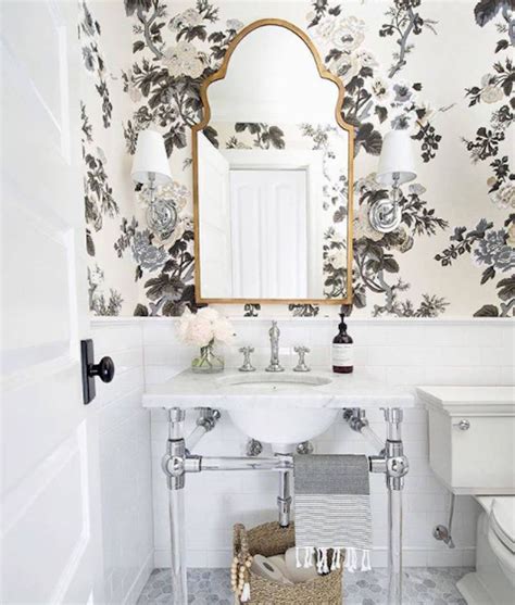 Schumacher Powder Room Small Powder Room Mirror Bathroom Inspiration