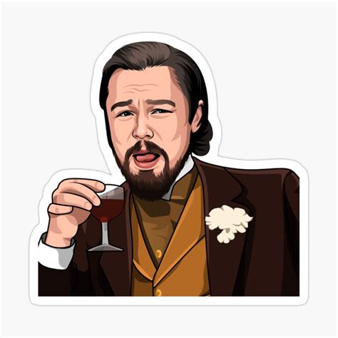 Leonardo Dicaprio Laughing Meme Sticker For Sale By Roll