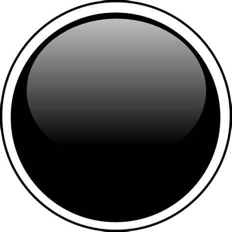 Glossy Black Circle Button Clip Art At Vector Clip Art