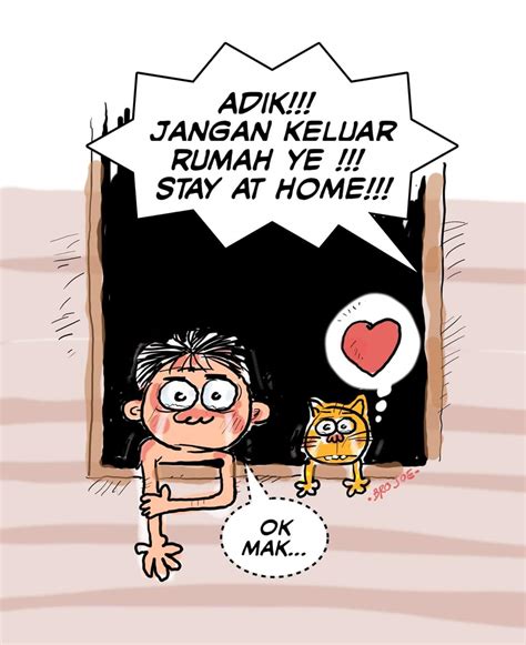 Stay At Home Tolong Sila Duduk Di Rumah Malaysia Poster Quotes Umi Nazrah