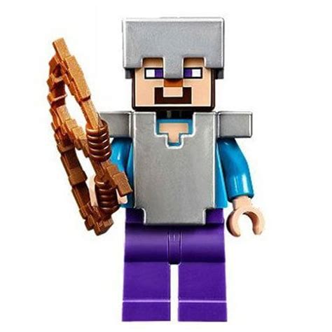 Lego Minecraft Steve With Iron Armor And Bow