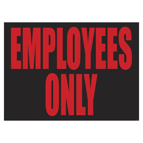 Employee Only Sign Printable Printable Templates