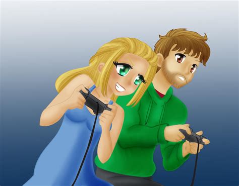 Com Couple Playing Video Game By Tigerssunshyn On Deviantart