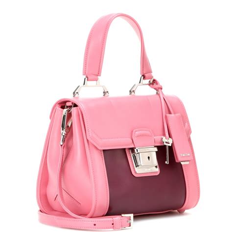 Lyst Miu Miu Structured Leather Shoulder Bag In Pink