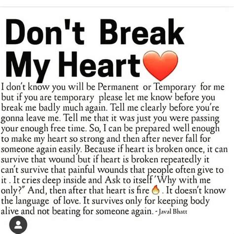 Dont Break My Heart Quotes Dohoy