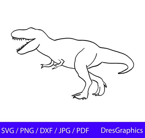 T Rex Svg T Rex Outline Svg Dinosaur Svg Tyrannosaurus Rex Svg