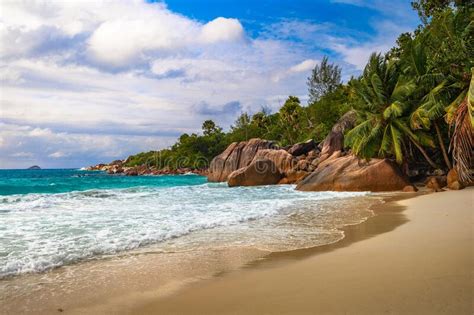 Anse Lazio Beach At The Praslin Island Seychelles Stock Image Image