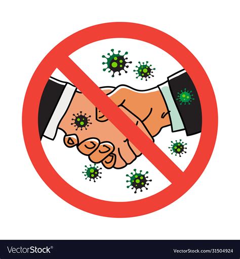 No Handshake Icon Isolated On Royalty Free Vector Image