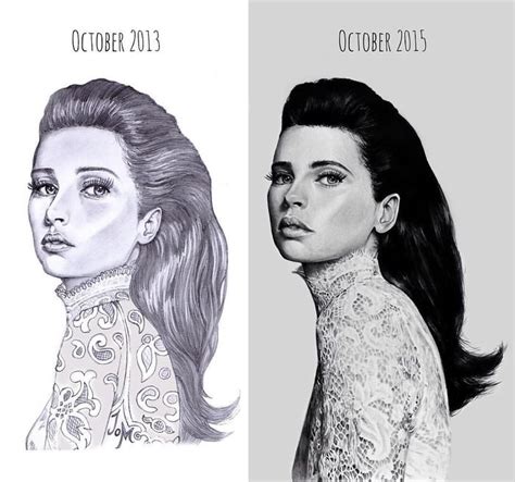 Before And After Drawings Show How Artists Progress Over Time 25 Pics