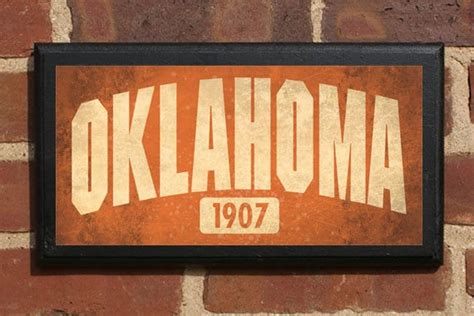 Oklahoma Ok Wall Art Sign Plaque T Present Home Decor