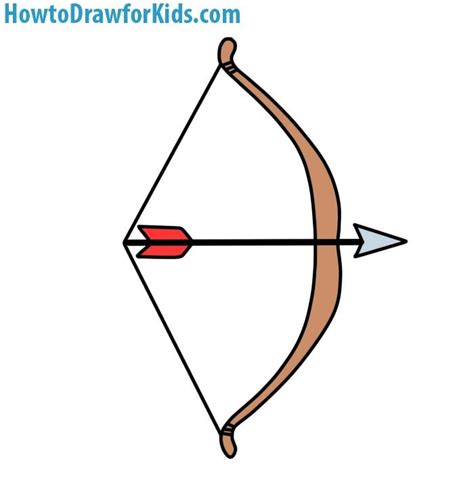 How To Draw A Bow And Arrow For Kids How To Draw For Kids