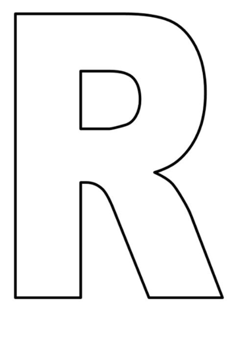 Imprimir Letra R Para Recortar Colorear Comoda Moldes De Letras Letras