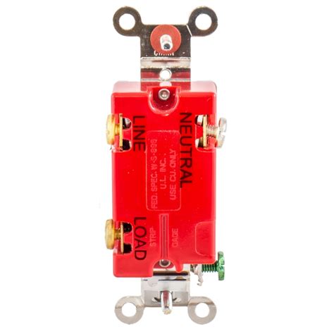 Hubbell 1520 Amp Single Pole Toggle Light Switch Red In The Light