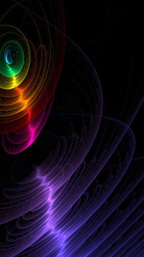 Wave Of Color Phone Wallpapers Black Background Theme