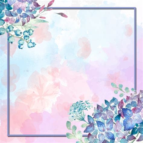 Beautiful Watercolor Floral Background Flowers Ink Beautiful