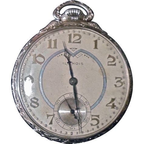 Rare A Lincoln Solid 14k Gold Pocket Watch 1930s Illinois Watch Co
