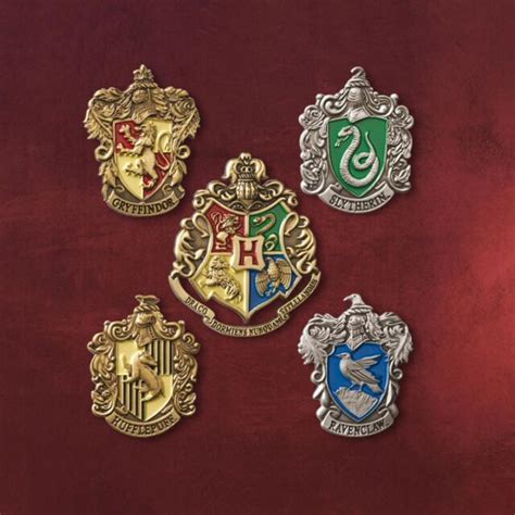 Set Of 5 Pcs Harry Potter Hogwarts House Metal Pin Badge Ship Ebay