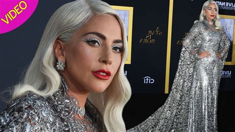 Lady Gaga Shines In Show Stopping Silver Gown At A Star Is Born Premiere In Los Angeles Mirror