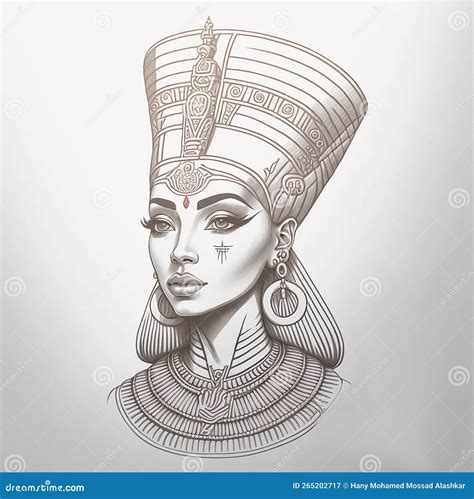Cleopatra Gezicht Egyptische Farao Koningin Oude Godin Portret Egyptische Vrouw Stock Afbeelding