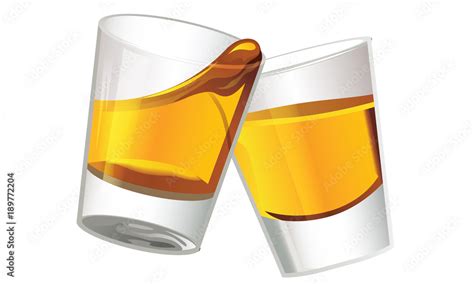 Whiskey Shot Glasses Stock Vector Adobe Stock