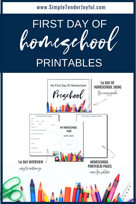 Download Free Printables For The First Day Of Homeschool Including