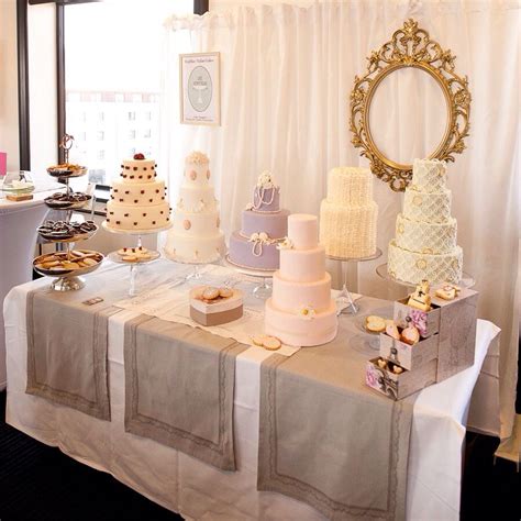 Pretty Set Up Wedding Cake Table Decorations Wedding Cake Display