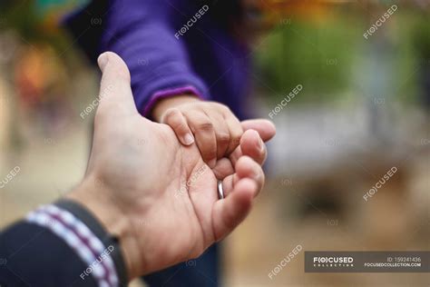 Father And Daughter Holding Hands — Man Care Stock Photo 159241436