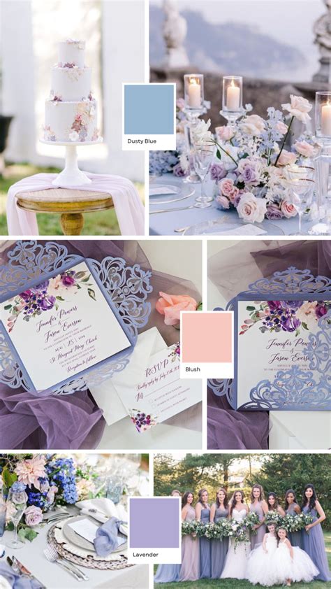 7 Gorgeous Dusty Blue And Blush Wedding Color Palettes To Inspire Your