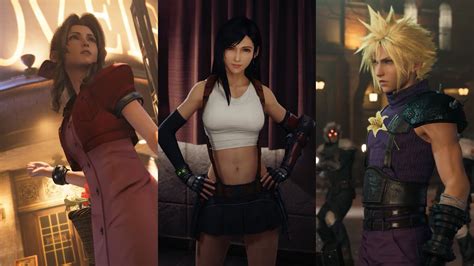 Original Ff7 Outfits For Cloud Tifa And Aerith Final Fantasy Vii
